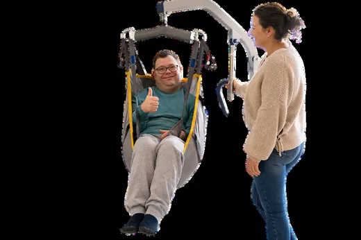 Spiral's own mobile hoist making breaks more accessible